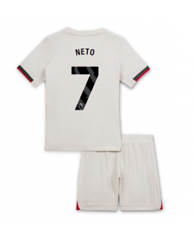 Billige Fotballdrakt Chelsea Pedro Neto #7 Replika Bortedraktsett Barn 2025-26 Kortermet (med bukser)